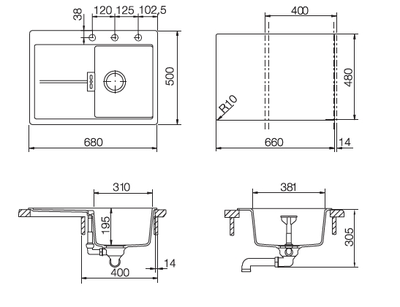 Мойка Schock Horizont 40DF Small