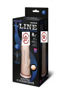 580203 Фаллоимитатор F LINE на присоске, L 240 мм D 53 мм