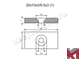 Неодимовый магнитный прямоугольник 20х10х3 с зенковкой 6.5х3