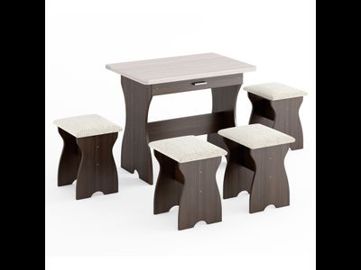 Обеденная группа "Берёзка" большая 0,85х0,57м ЛДСП (Бр)