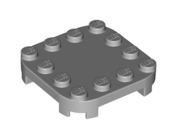 Plate, Modified 4 x 4 with Rounded Corners and 4 Feet, Light Bluish Gray (66792 / 6294703)