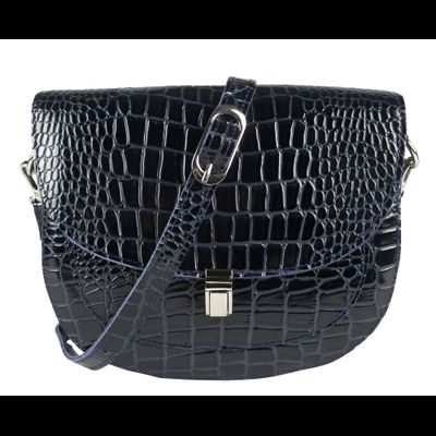 Кожаная женская сумка Amendola dark blue (арт. 8003-19)