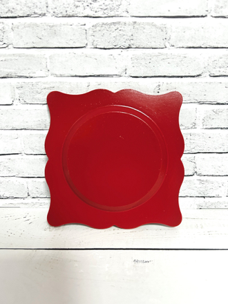 Тарелка Квадратная 160 мм поднос с росписью Хохлома