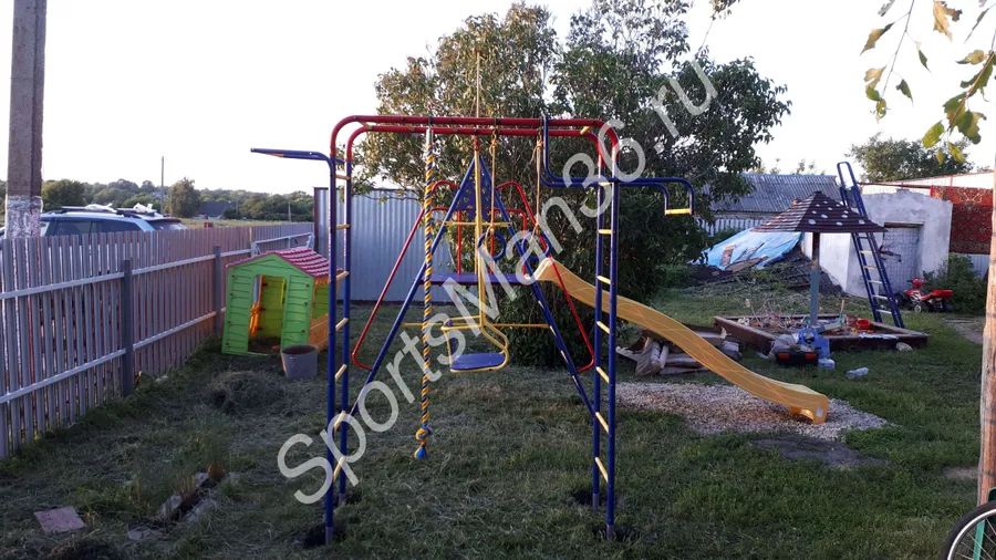 УЛИЧНЫЙ ДЕТСКИЙ СПОРТИВНЫЙ КОМПЛЕКС ПИОНЕР-МОРЯЧЕК С ГОРКОЙ S-line 3 м