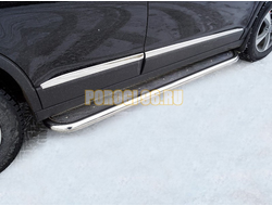 Пороги с площадкой (нерж. лист) 60,3 мм ТСС для Haval M6 2023-