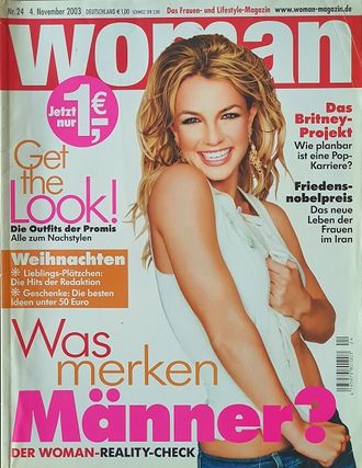 Woman Germany Magazine November 2003 Britney Spears Cover Женские иностранные журналы, Intpressshop