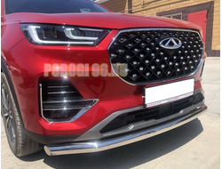 Защита переднего бампера d60 для Chery Tiggo 8 Pro 2021-