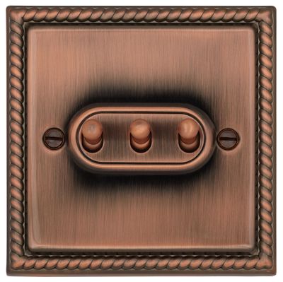Переключатель 3-клавишный тумблер T&amp;J Electric ColossaI Antique Copper