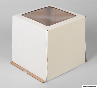 Коробка для торта с окном 23 х 23 х 22 см