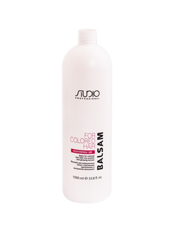 KAPOUS Studio Бальзам для окрашенных волос с рисовыми протеинами и экстрактом женьшеня 1000 мл