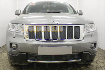 Защита радиатора Jeep Grand Cherokee IV (WK2) 2010-2013 black верх