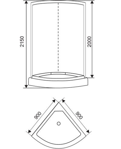 Душевая кабина STYLE ES-312 WP (90 x 90)