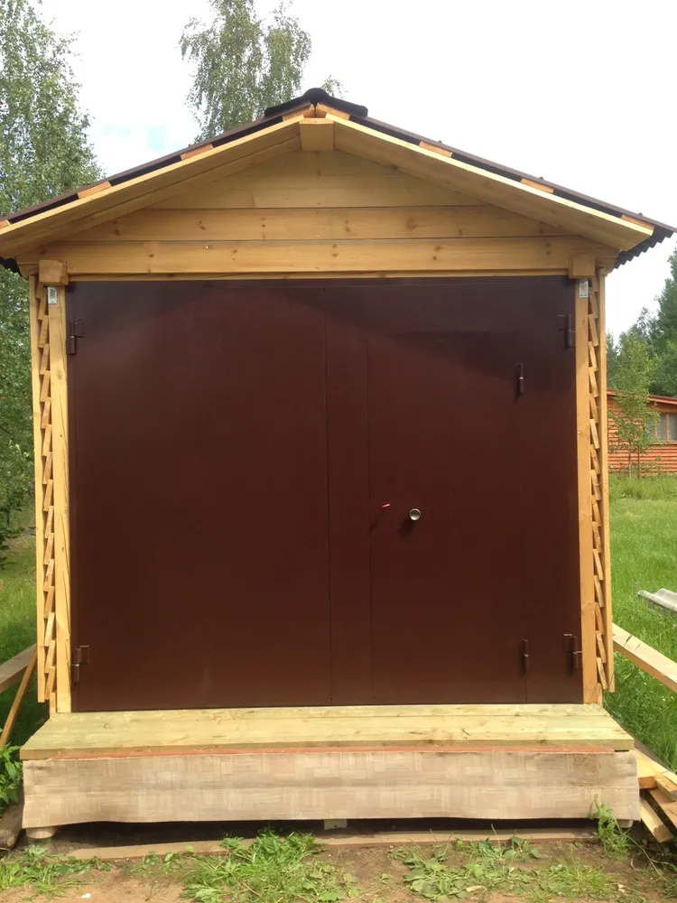 утепленные ворота 2 х листовые