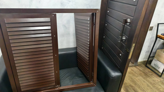 Жалюзийная решетка распашная