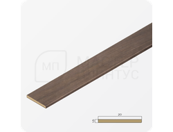 Латунная декоративная полоса 20 мм. Античная бронза