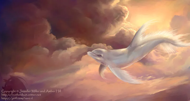 Летающий дельфин (небесный дельфин).
Фэнтези картинки и иллюстрации