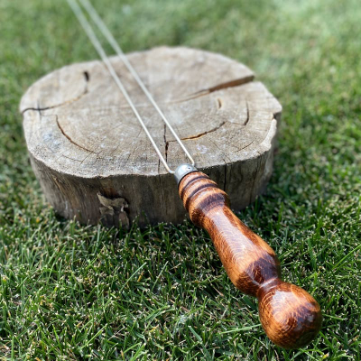 Шампур Стандарт для грибов и овощей с деревянной ручкой 45см