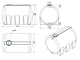 Чертеж горизонтальной емкости Н8000