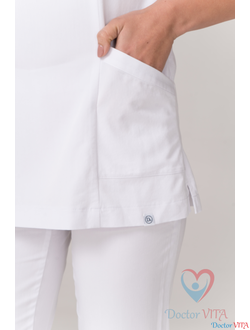 БЛУЗА МЕДИЦИНСКАЯ DR.SUPER "Viki" БЕЛАЯ