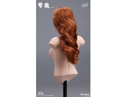 Женская голова (скульпт) с длинными рыжими волосами и подвижными глазами - 1/6 scale Female Head Sculpt with Movable Eyes (YMT107A) - YMTOYS