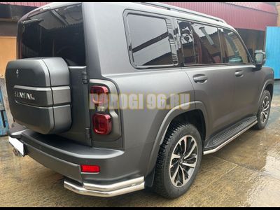 Защита заднего бампера угловая двойная Папа Тюнинг d60/42 для Haval H9 2024-