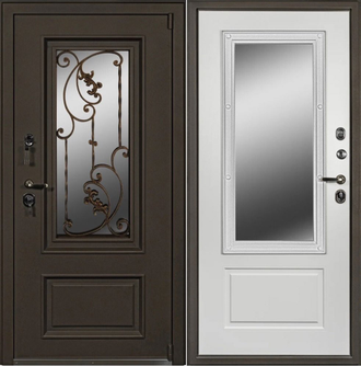 Металлическая входная дверь «Виктория с ковкой»