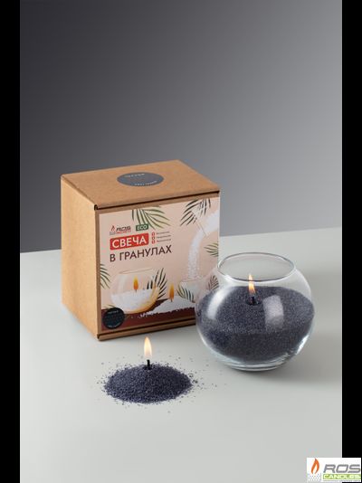 Насыпная свеча "Шар" 12*10 см, цвет "Чёрный"