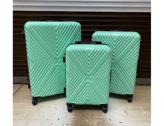 Комплект из 3х чемоданов ABS Х-образный S,M,L мятный