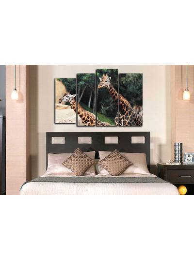 Модульная картина "Дружные жирафы"