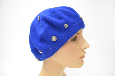 Берет женский электрик