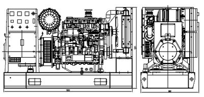 Индустриальный дизель генератор WPG55F9 40 кВт