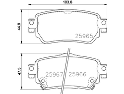 Задние колодки NISSHINBO для  Nissan Qashqai j11 (Япония)