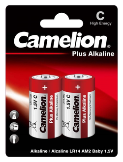 Батарейка щелочная Camelion LR14/2BL Plus Alkaline 2 штуки