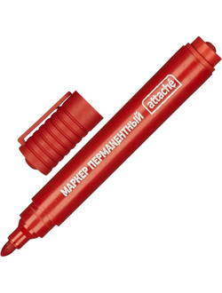 Маркер перманентный универсальный Attache Economy, красный, 2-3 мм