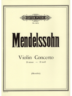 Mendelssohn-Bartholdy, Felix Konzert d-Moll f?r Violine und Streicher f?r Violine und Klavier