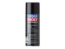 Белая цепная смазка для мотоциклов Liqui Moly Motorbike Kettenspray weiss - 0,4 Л (1591)