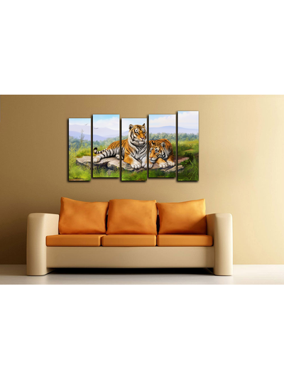 Модульная картина "Полосатая парочка"