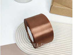 Лента атласная 5 см., рулон (23м.), МОЛОЧНЫЙ ШОКОЛАД