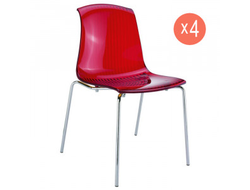 Комплект прозрачных стульев Allegra Set 4