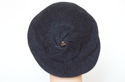 Черный берет из альпака и шелка Визио Италия