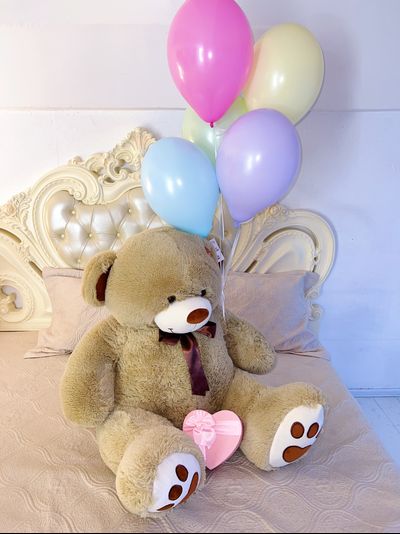 Подарочный набор №9 - Плюшевый мишка 150 см, Шарики 5, Киндер бокс с Рафаэлло