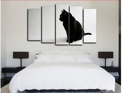 Модульная картина "Черный кот"