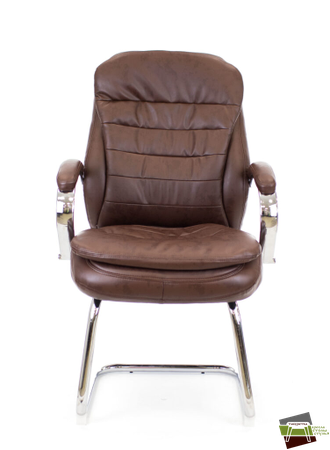 Кресло для посетителей Everprof Valencia CF Экокожа Коричневый