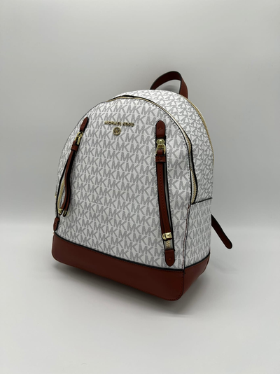 Рюкзак Michael Kors белый с бордовым