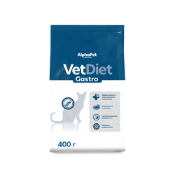 AlphaPet (АльфаПет) Gastro сухой корм для кошек при острых расстройствах пищеварения, 400 г
