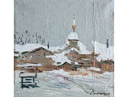 "Зима" холст масло Лаушкин С.Г. 2001 год