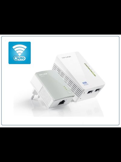 TP-LINK TL-WPA4220KIT, HomePlug AV Сетевой адаптер PowerLine 500 Мбит/с Ethernet + WiFi точка доступа (комплект 1+1 шт.)