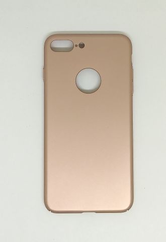 Защитная крышка iPhone 7 Plus, с вырезом под логотип, матовая, розовая