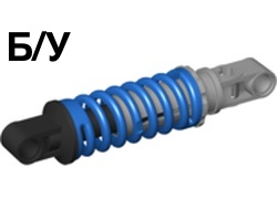 ! Б/У - Technic, Shock Absorber 9L with Black and Light Bluish Gray Ends, Blue (79717c01 6364922) - Б/У