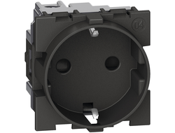 KG4141 Розетка с заземлением Bticino Living Now, механизм цвет черный